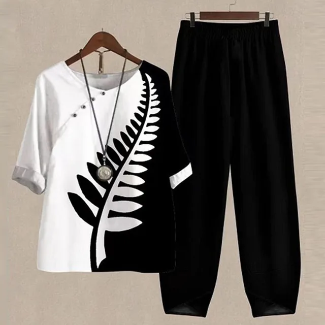 Liv - Elegantes und bequemes Shirt- und Hosen-Set - Image 8