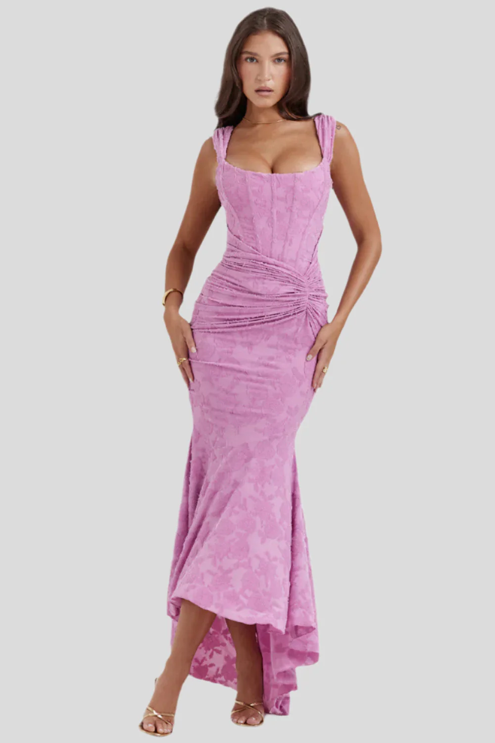 Liva – Ärmellos, gerafftes, Bodycon Abendkleid - Image 7