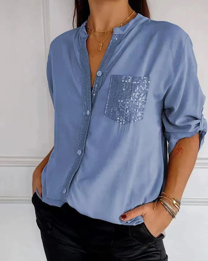 LIVIA - GLITZERNDES LANGES TOP MIT PAILLETTEN - Image 12