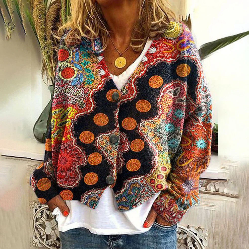 LJUBINKA - EXKLUSIVE MEHRFARBIGE STRICKJACKE