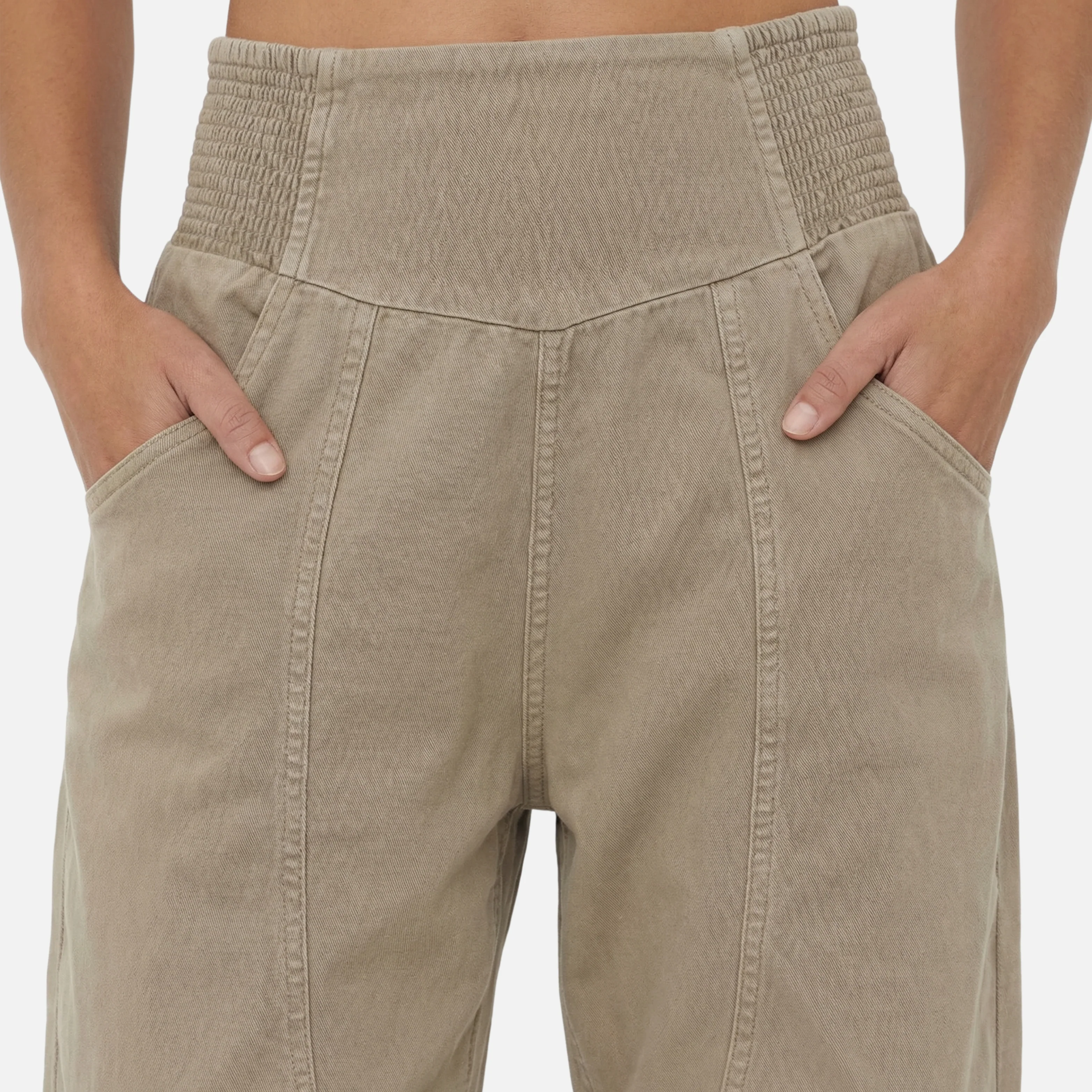 Karin | Damen Locker Geschnittene Leinen Weites Bein Taschen – Leinen Wide Leg - Image 3