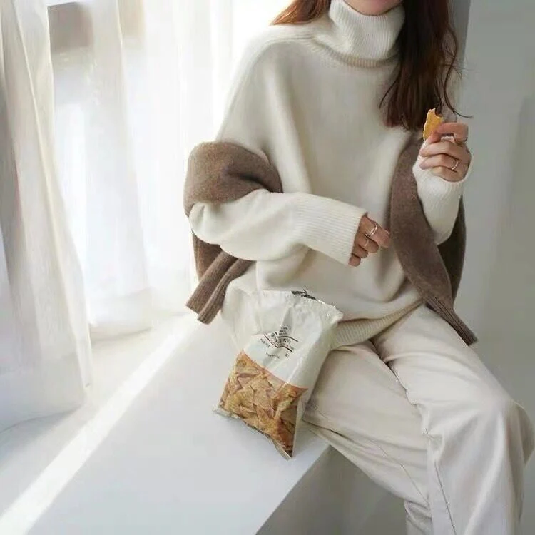 Lockerer Rollkragenpullover - Image 4
