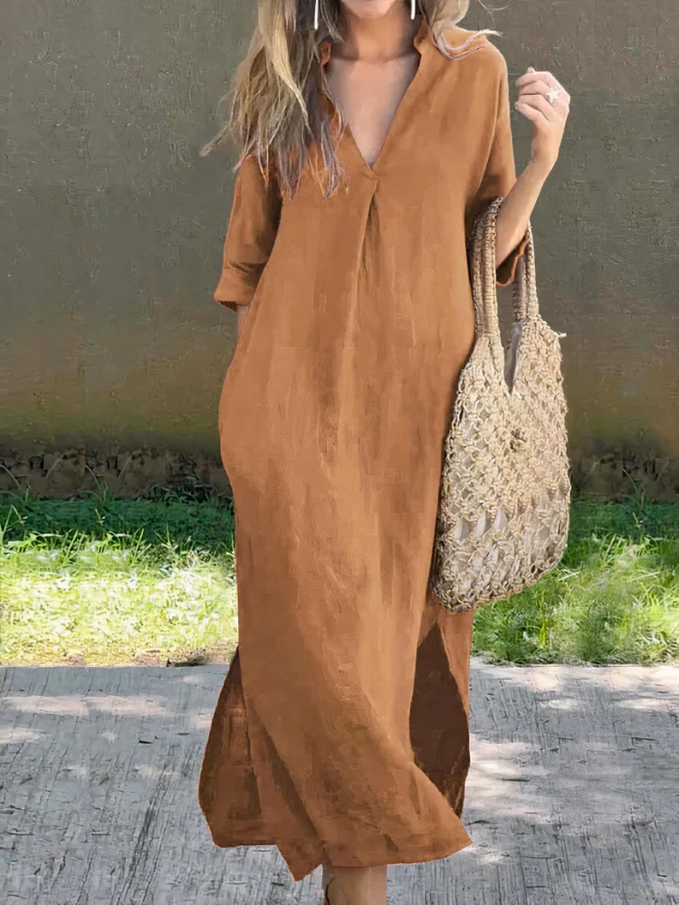 Lockeres bequemes Sommerkleid für Damen | Midi - Image 5