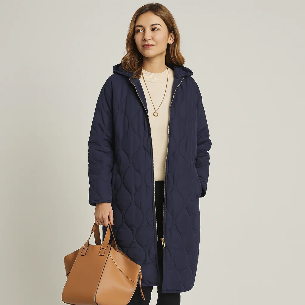 Lorelei | Damen Stepp-Winterjacke Plus Size mit Kapuze und Praktischem Reißverschluss - Image 2