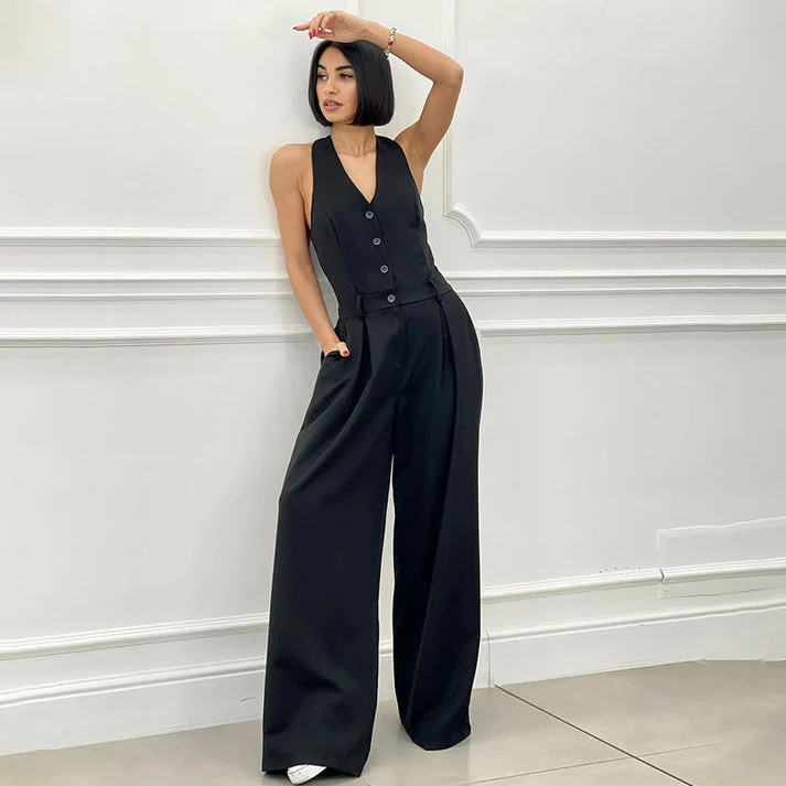 LORELEI - LANGER ÄRMELLOSER FIGURBETONTER JUMPSUIT - Image 3