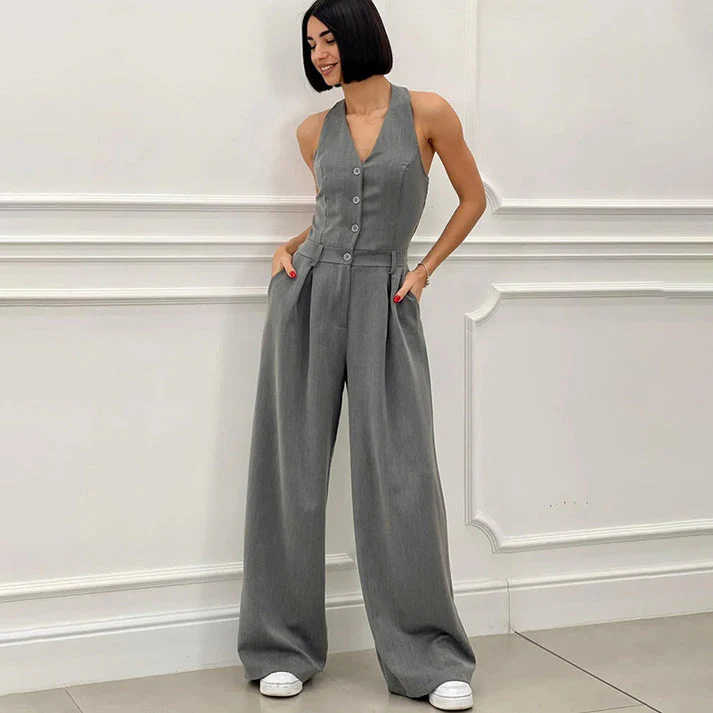 LORELEI - LANGER ÄRMELLOSER FIGURBETONTER JUMPSUIT - Image 5
