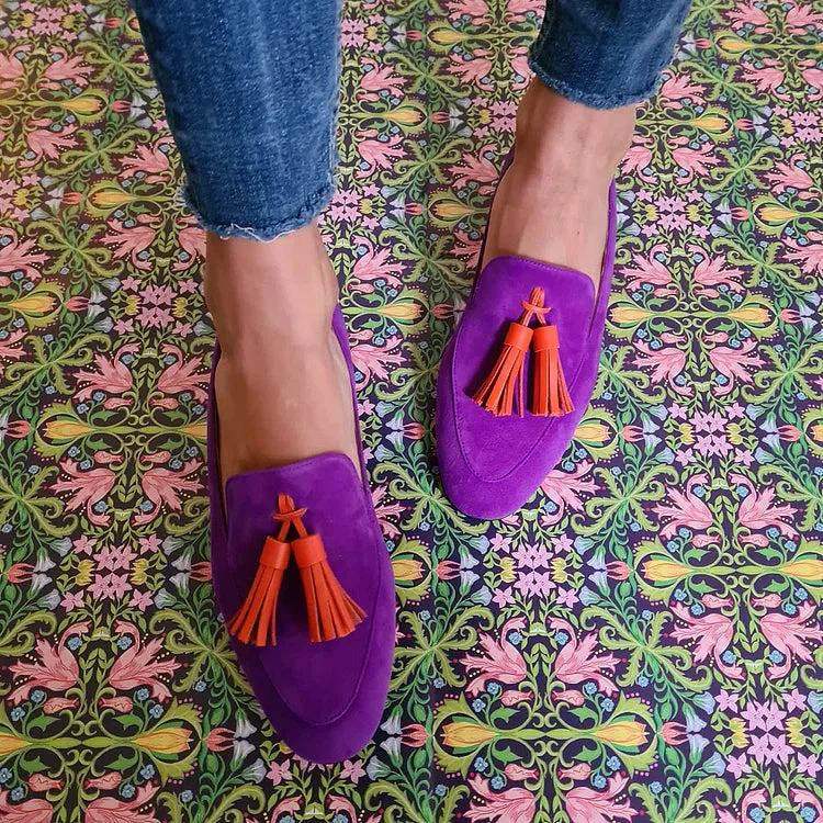 Lorima - Elegante Wildleder-Loafer mit Fransen