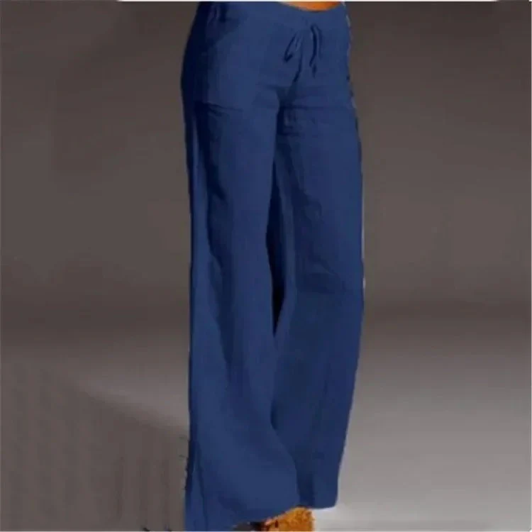 Lose Leinenhosen mit weitem Bein Sommer - Image 6