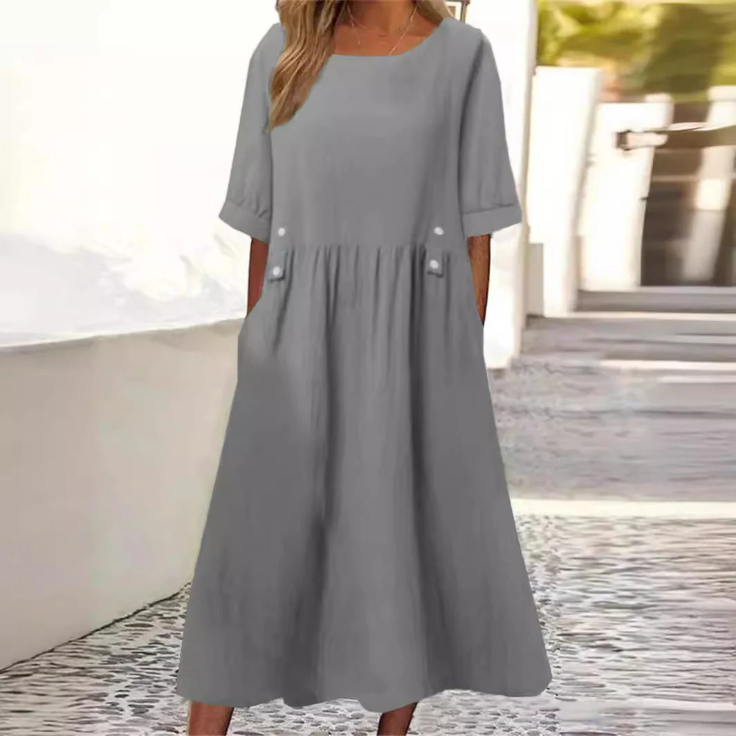 Lottie - Leichtes Sommerkleid aus Baumwolle und Leinen - Image 2