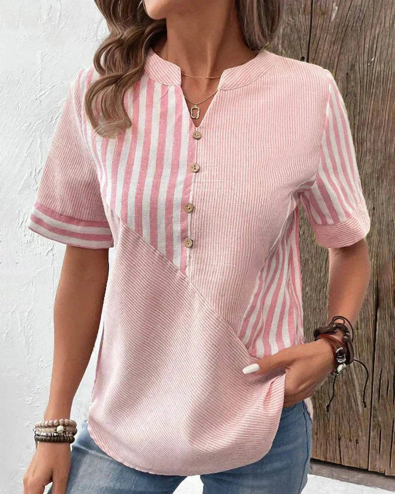 LUANA - LOCKERE BLUSE MIT STREIFENMUSTER - Image 7