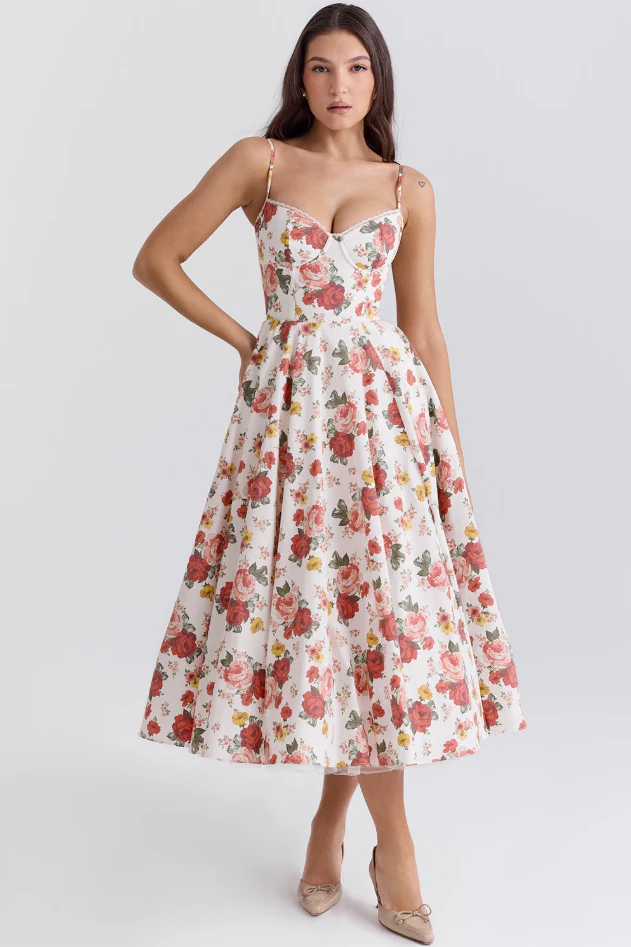 Luce - Satin-Tüll-Midikleid - Image 11