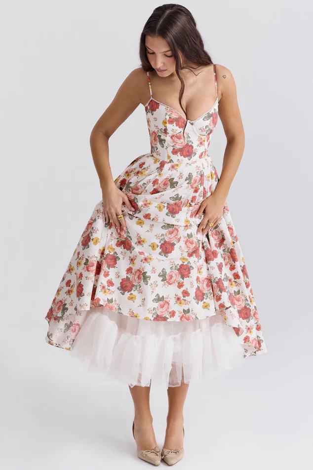 Luce - Satin-Tüll-Midikleid - Image 12