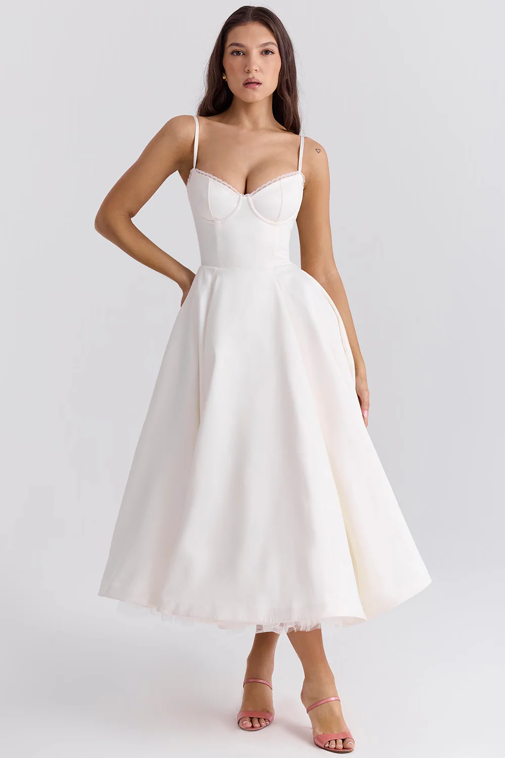 Luce - Satin-Tüll-Midikleid - Image 15