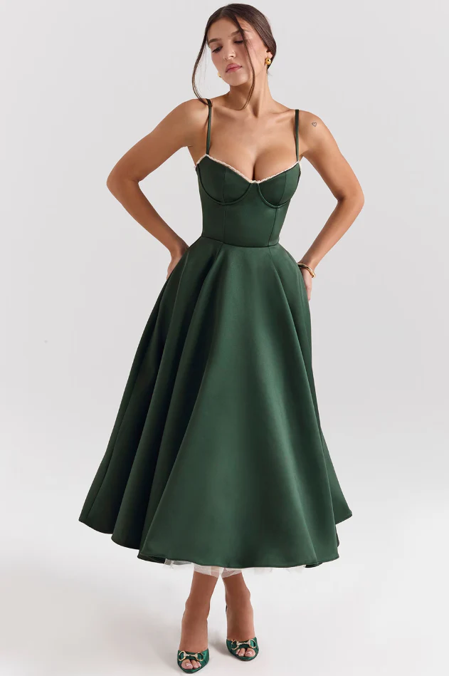 Luce - Satin-Tüll-Midikleid - Image 19