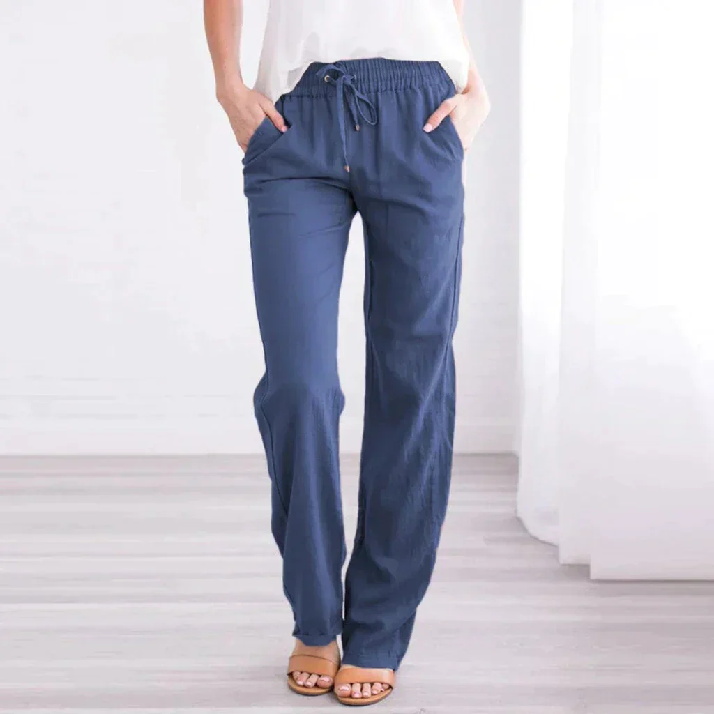 LUCIANA - Lose Hose mit weitem Bein und Kordelzug - Image 3