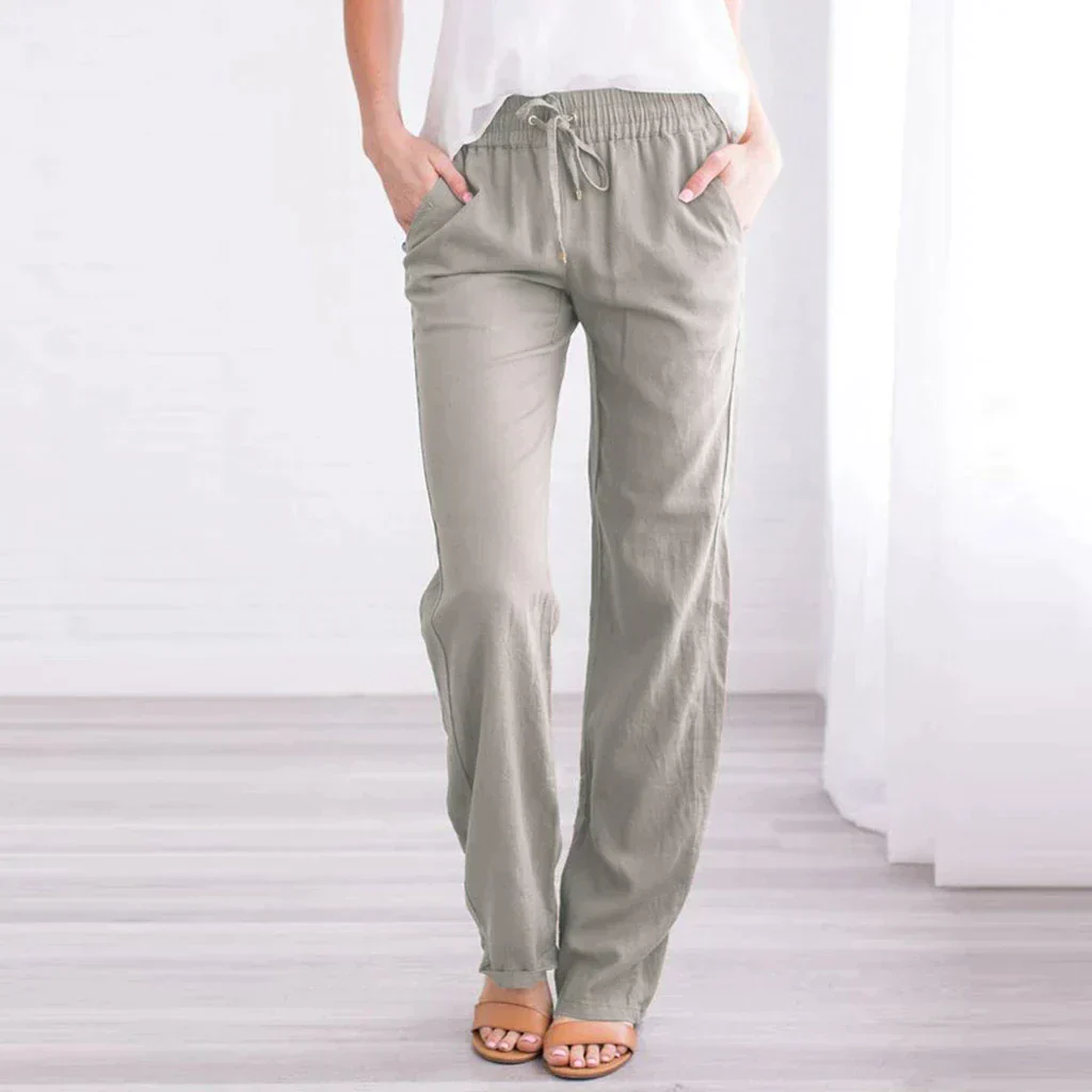 LUCIANA - Lose Hose mit weitem Bein und Kordelzug - Image 4
