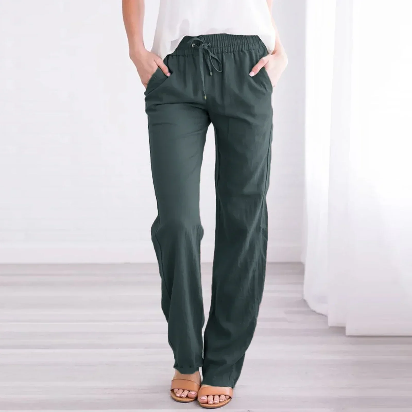 LUCIANA - Lose Hose mit weitem Bein und Kordelzug - Image 6