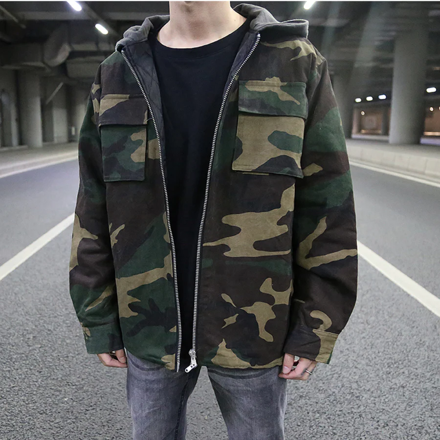 Lucius | Moderner Fit Camo Herren Hoodie Jacke - Image 3