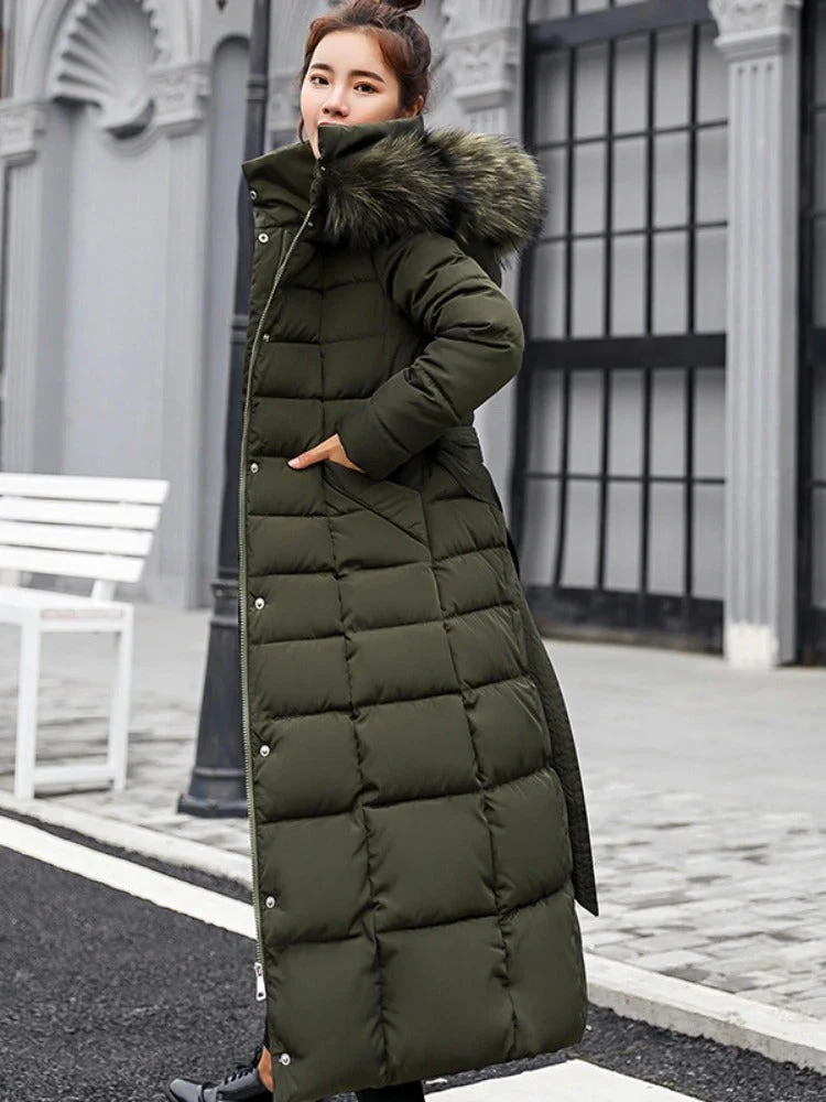 Luella - längerer warmer wintermantel mit gürtel für damen - Image 4
