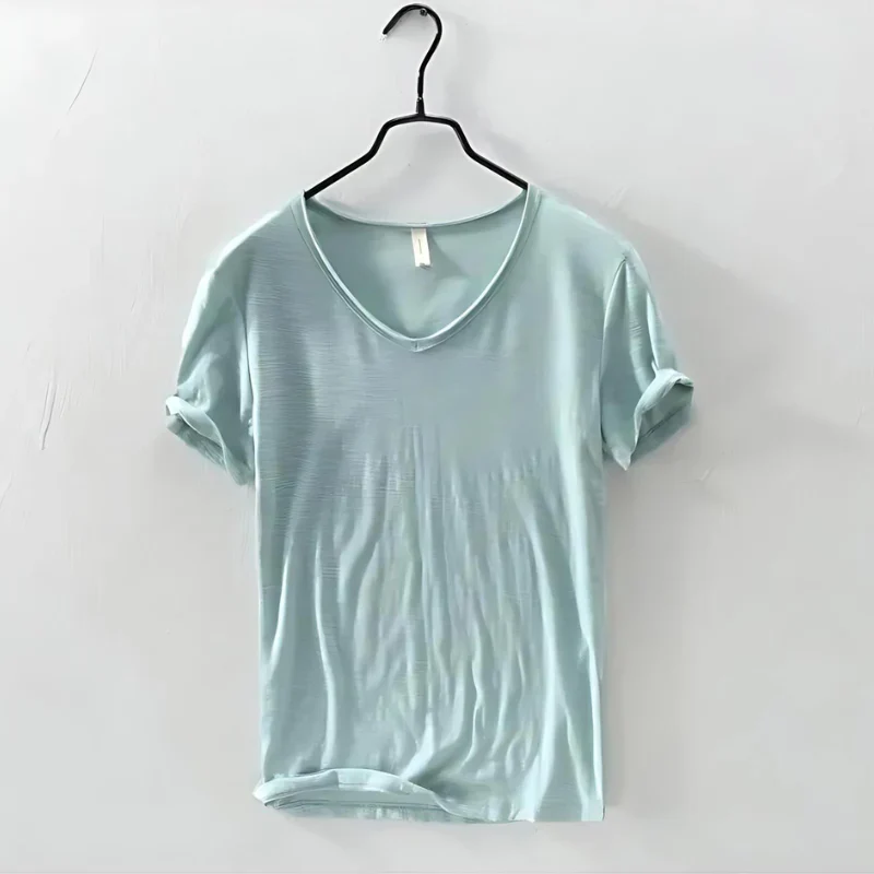 Luftiges Herren-T-Shirt mit V-Ausschnitt | Kurzarm - Image 10