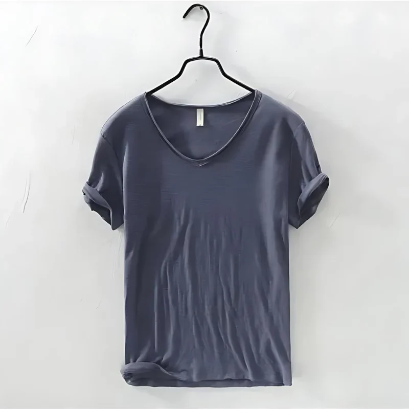 Luftiges Herren-T-Shirt mit V-Ausschnitt | Kurzarm - Image 4