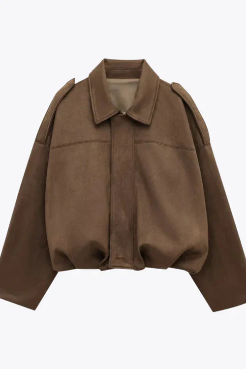 LUMIÈRE | FAUX SUÈDE BOMBERJACKE - Image 9