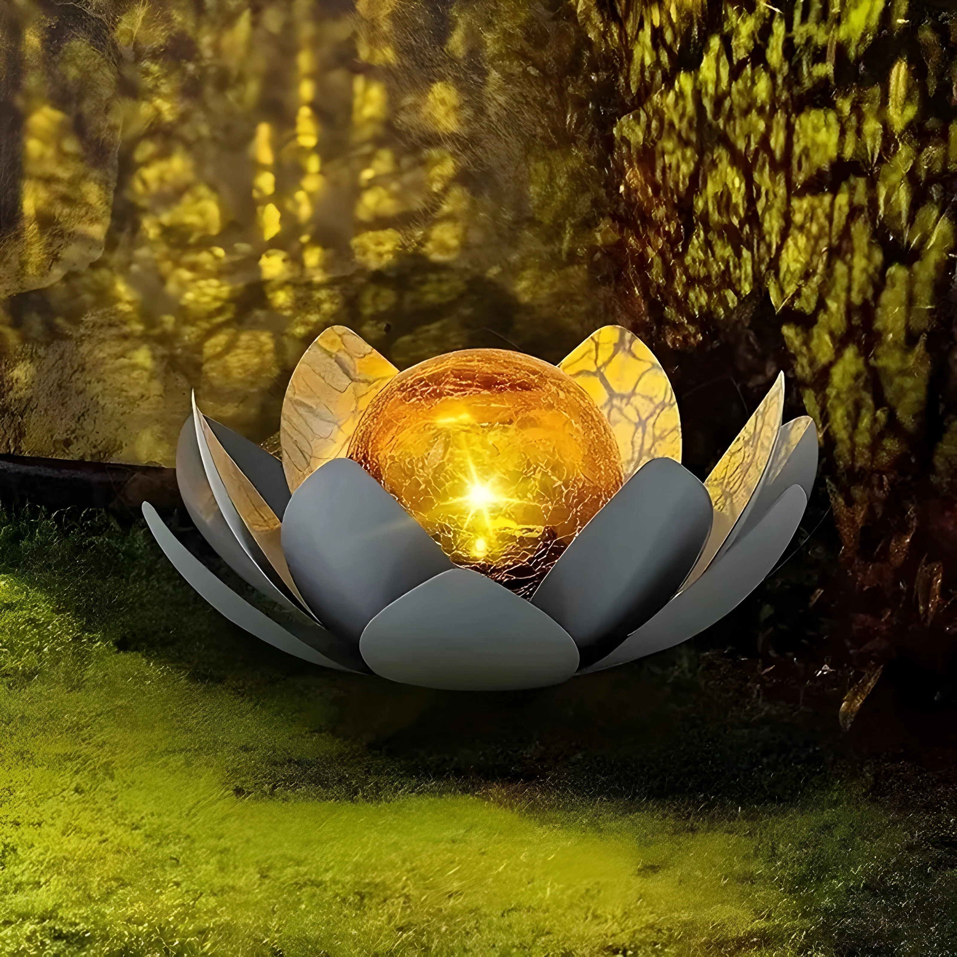 LumiPetal – Solarbetriebene Lotusblumen-Gartenlampe mit weicher Umgebungsbeleuchtung - Image 2