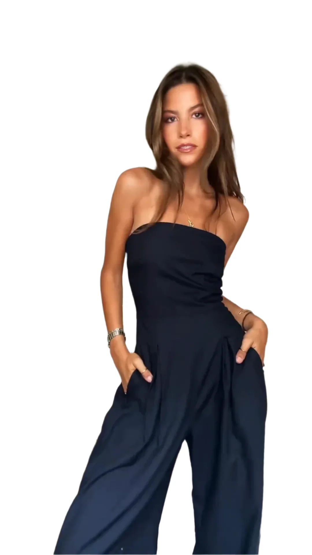 Luna stroploser Jumpsuit mit weitem Bein - Image 6