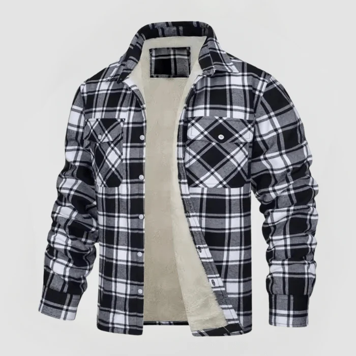 LUTZ - JACKE AUS FLEECE MIT KAROMUSTER - Image 3