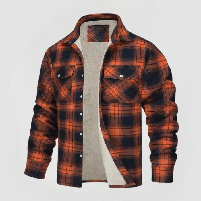 LUTZ - JACKE AUS FLEECE MIT KAROMUSTER - Image 5