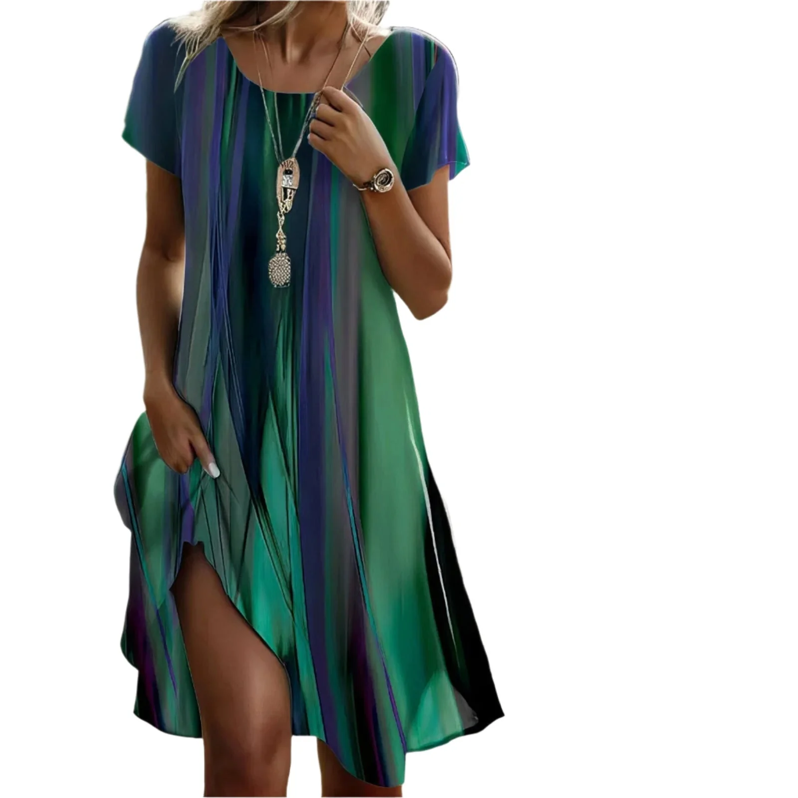 Lyra Fließendes Lässiges Midi-Kleid - Image 2