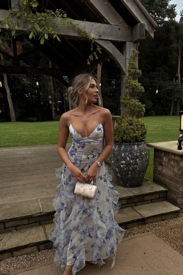 Lyra | Langes Blumenkleid mit TrÀgern - Image 6