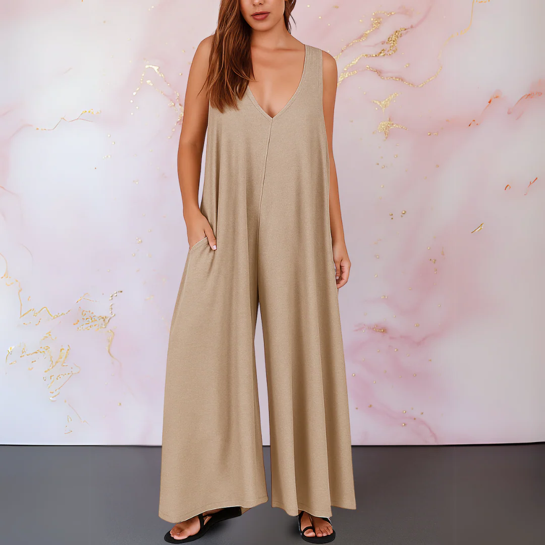 Magda™ | Bequemer Jumpsuit mit V-Ausschnitt und weitem Bein - Image 8