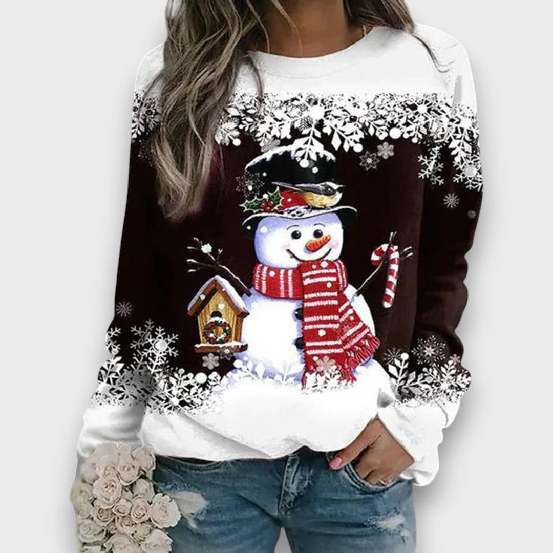 Mailena – Weihnachtspullover mit Schneemann - Image 7