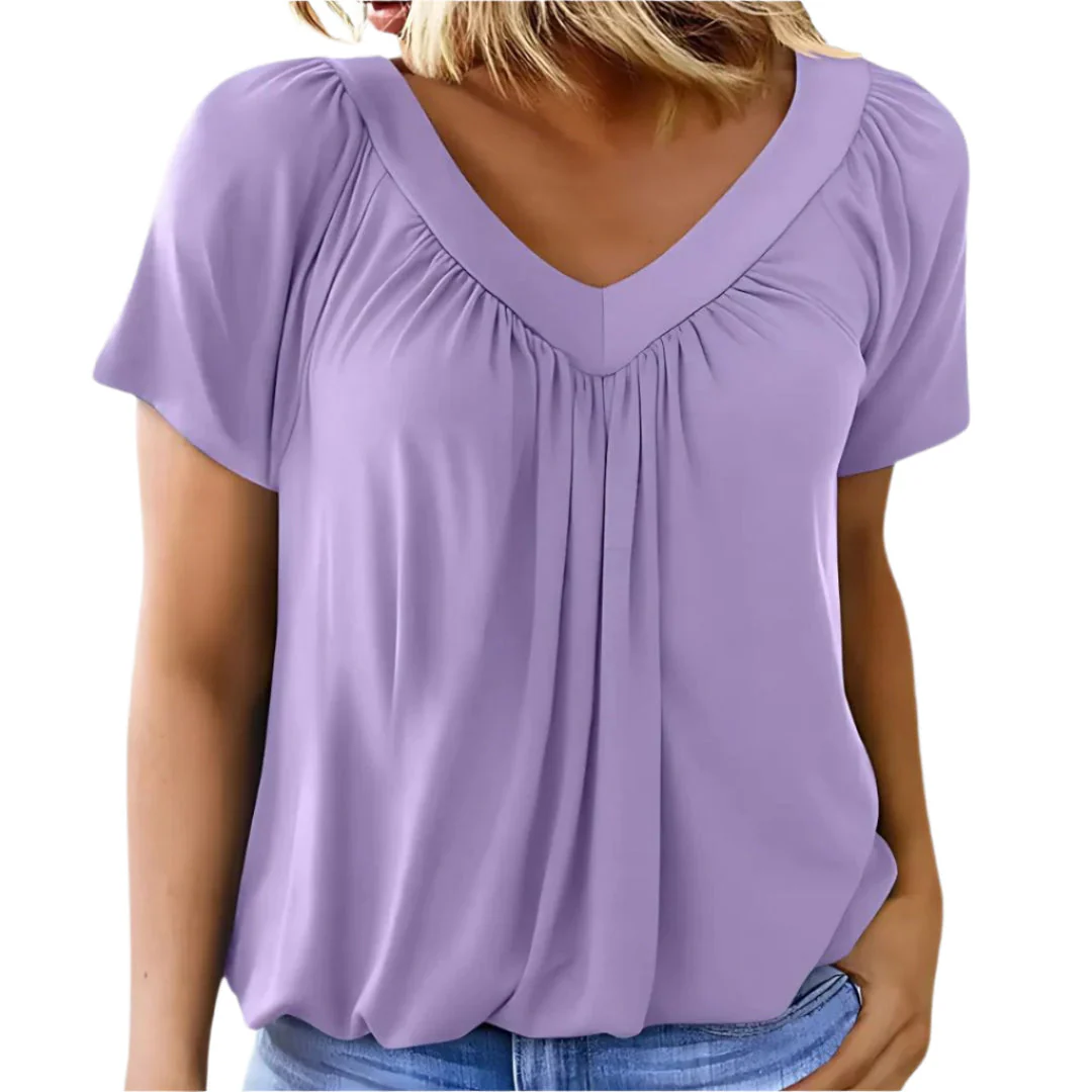Malia – Lettierte Saisonsbluse mit plissiertem Vorderteil - Image 2