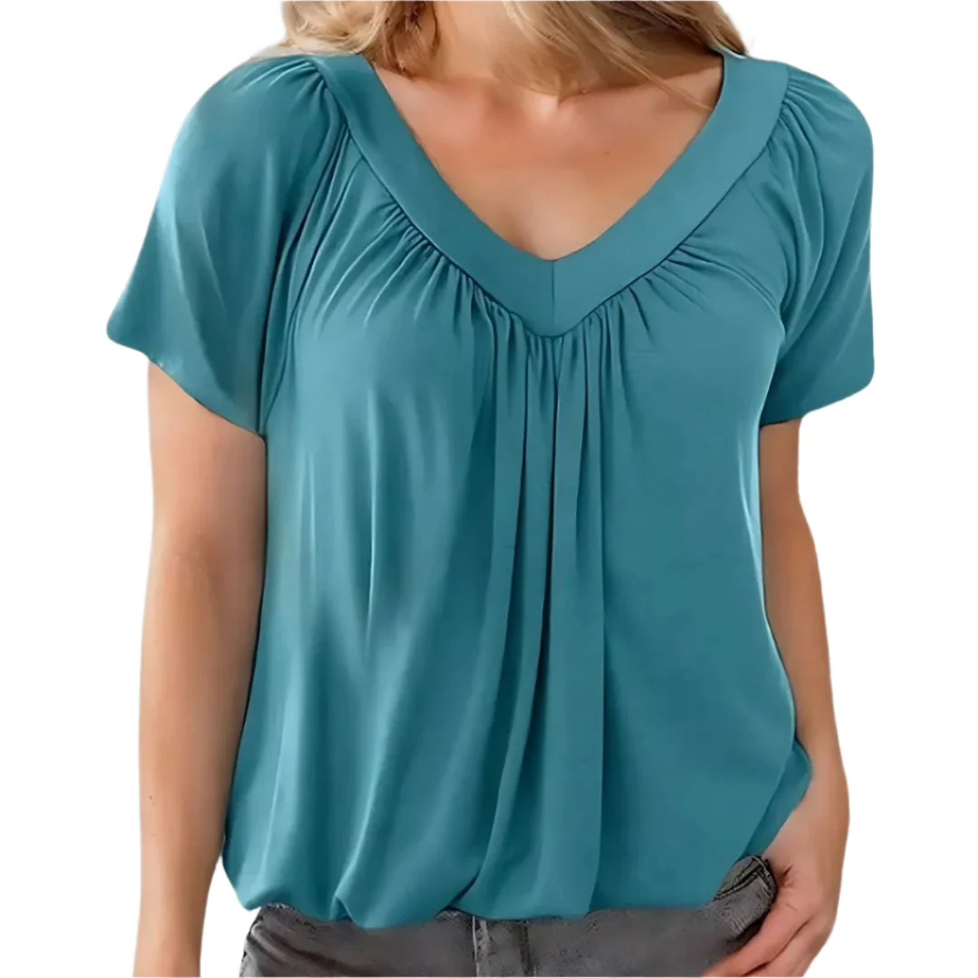 Malia – Lettierte Saisonsbluse mit plissiertem Vorderteil - Image 6