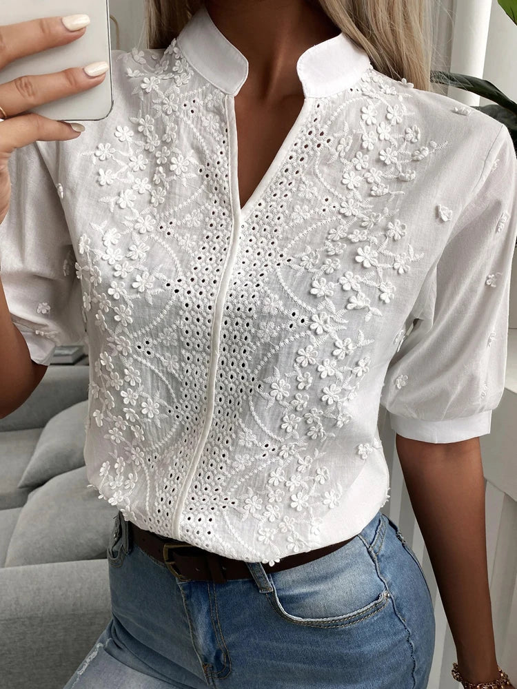 Mandy | Elegante Bluse mit V Ausschnitt - Image 5
