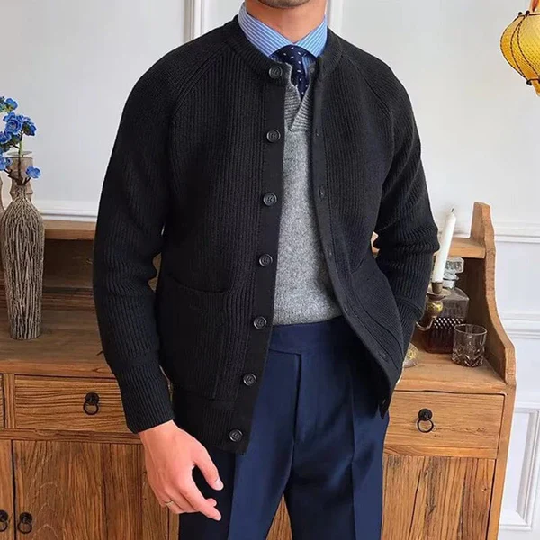 MANFRED - VINTAGE KNOPFSTRICKJACKE - Image 9