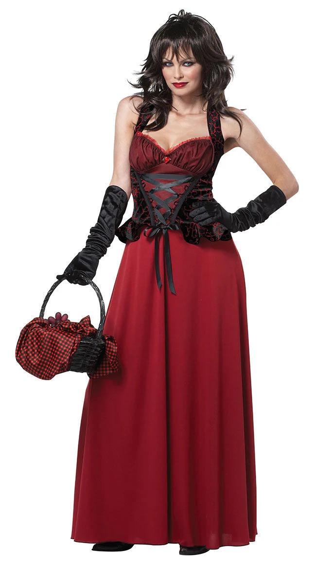 Märchenhaftes Kleid mit Umhang Halloween Kostüm | Maxi