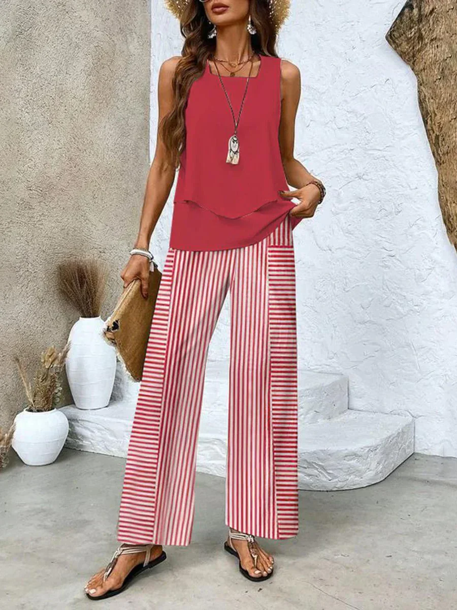 MARGA - SET AUS TOP UND PALAZZOHOSE - Image 4