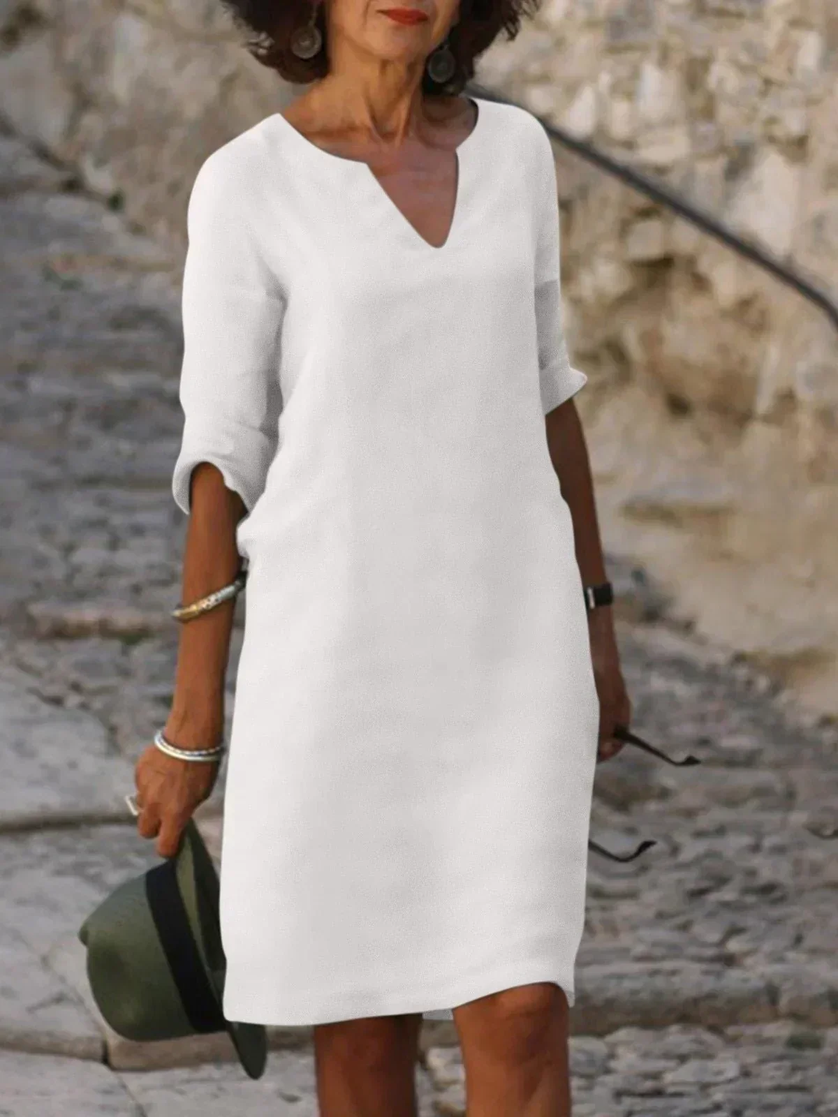 Maria | Elegantes Kleid mit V-Ausschnitt - Image 6