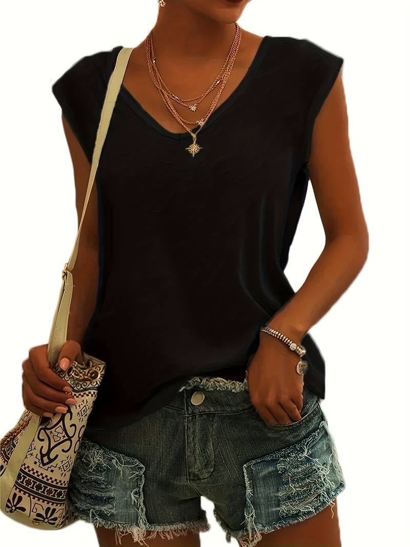 Marie | Elegantes T Shirt mit V Ausschnitt - Image 3