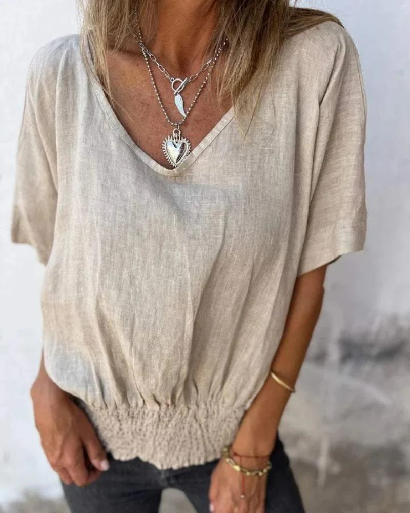 Marie™ | Lässige Bluse im Ibiza-Stil mit V-Ausschnitt - Image 2