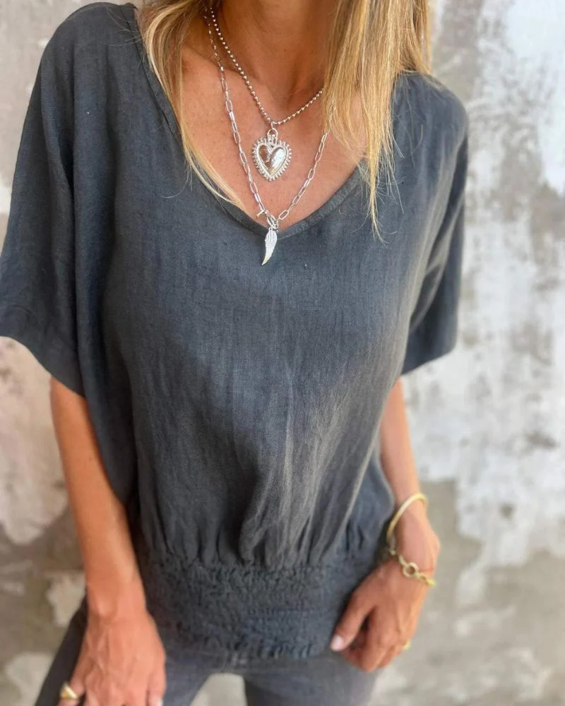 Marie™ | Lässige Bluse im Ibiza-Stil mit V-Ausschnitt - Image 3