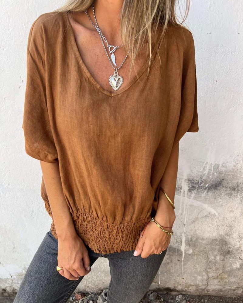 Marie™ | Lässige Bluse im Ibiza-Stil mit V-Ausschnitt - Image 4