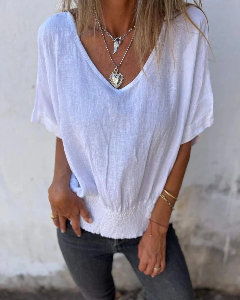 Marie™ | Lässige Bluse im Ibiza-Stil mit V-Ausschnitt - Image 5