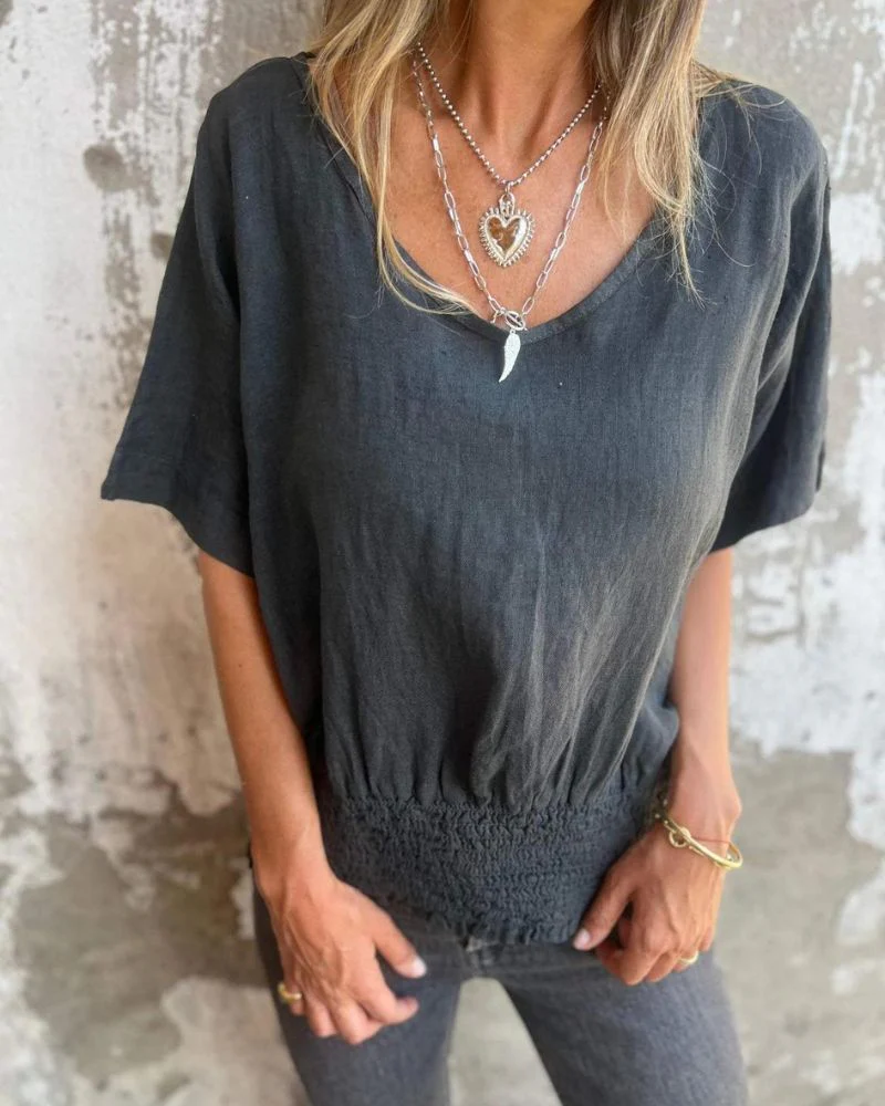 Marie™ | Lässige Bluse im Ibiza-Stil mit V-Ausschnitt - Image 7