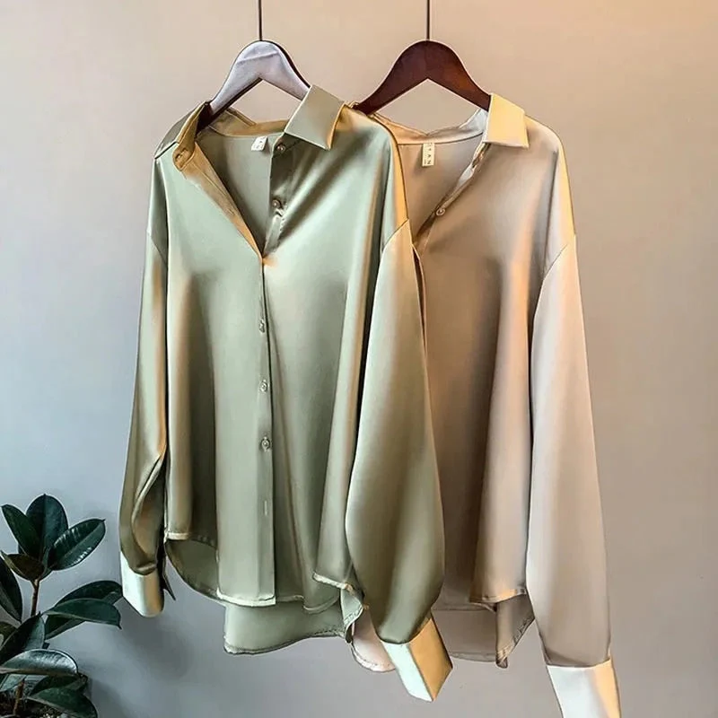 Marie | Seidenhemd Vintage bluse aus 100% Seide