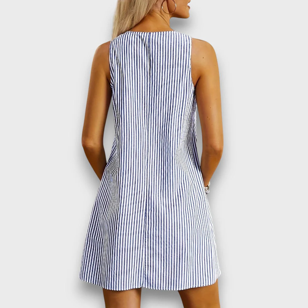 Mariva – Gestreiftes Sommerkleid mit Taschen - Image 3