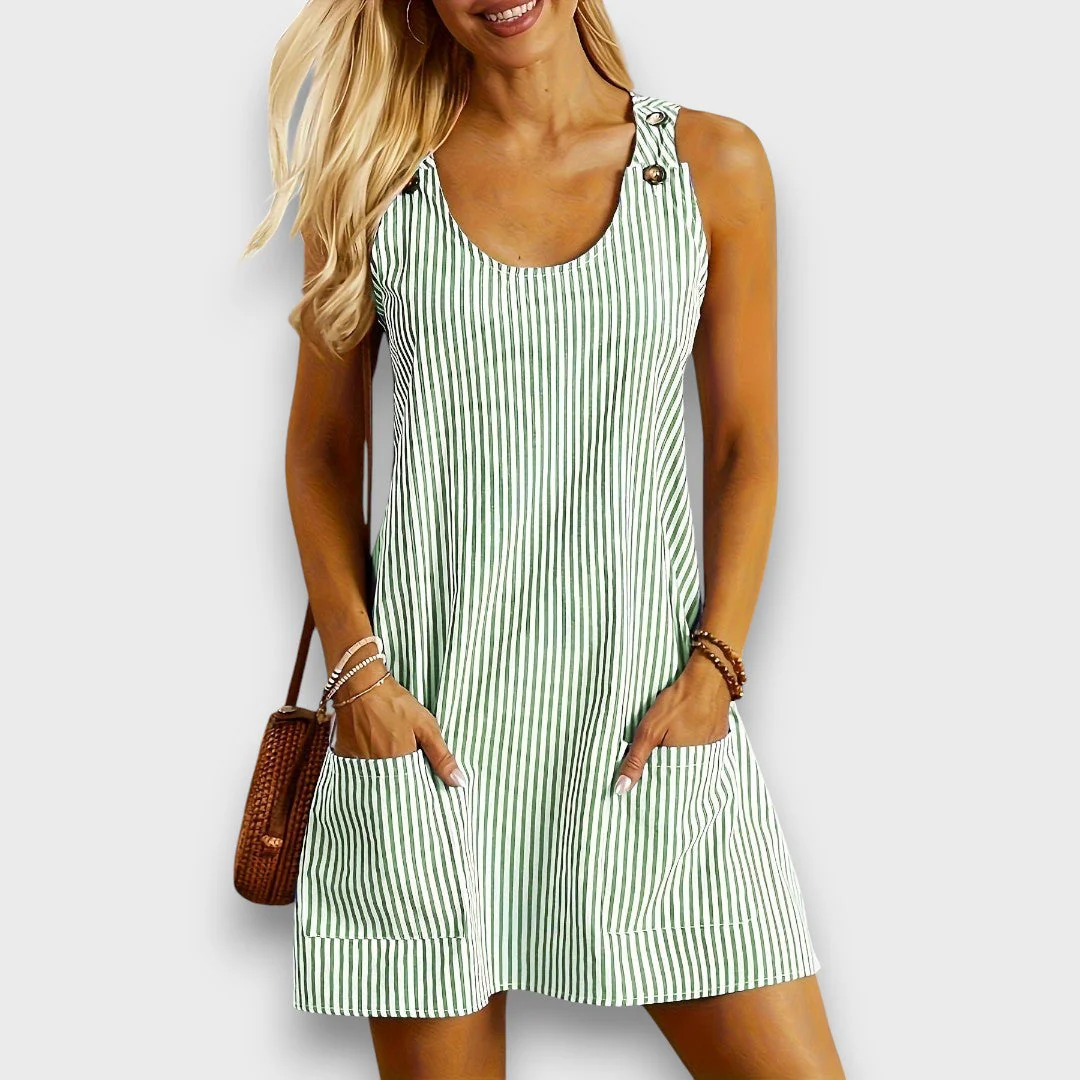 Mariva – Gestreiftes Sommerkleid mit Taschen - Image 7